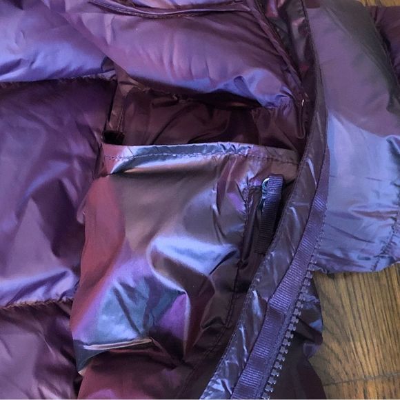 EDDIE BAUER Women's Burgundy LUNA PEAK Quilted Down Hooded Parka Size XL - Picture 4 of 14